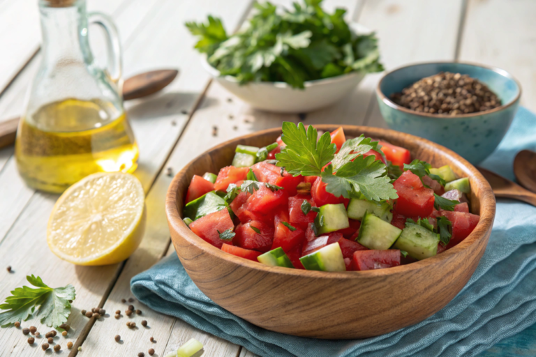 How Do You Make Valerie Bertinelli Tomato Cucumber Salad?