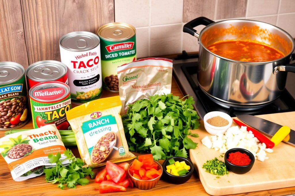 Taco Soup Ingredients Preparation