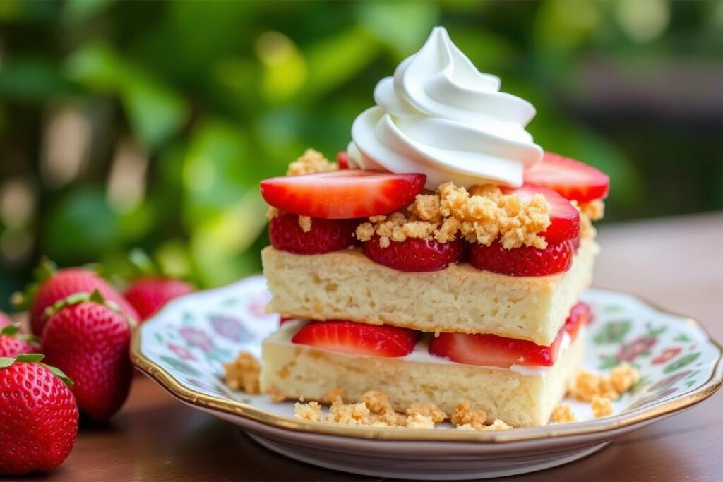 Strawberry Shortcake Crunch Dessert